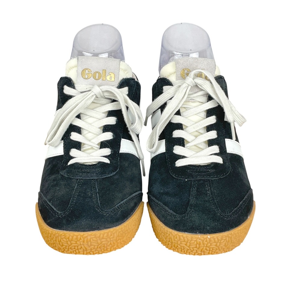 Gola Elan Mule Black White Suede Slip On Sneaker Women 9 Retro Sporty Streetwear - Picture 3 of 10